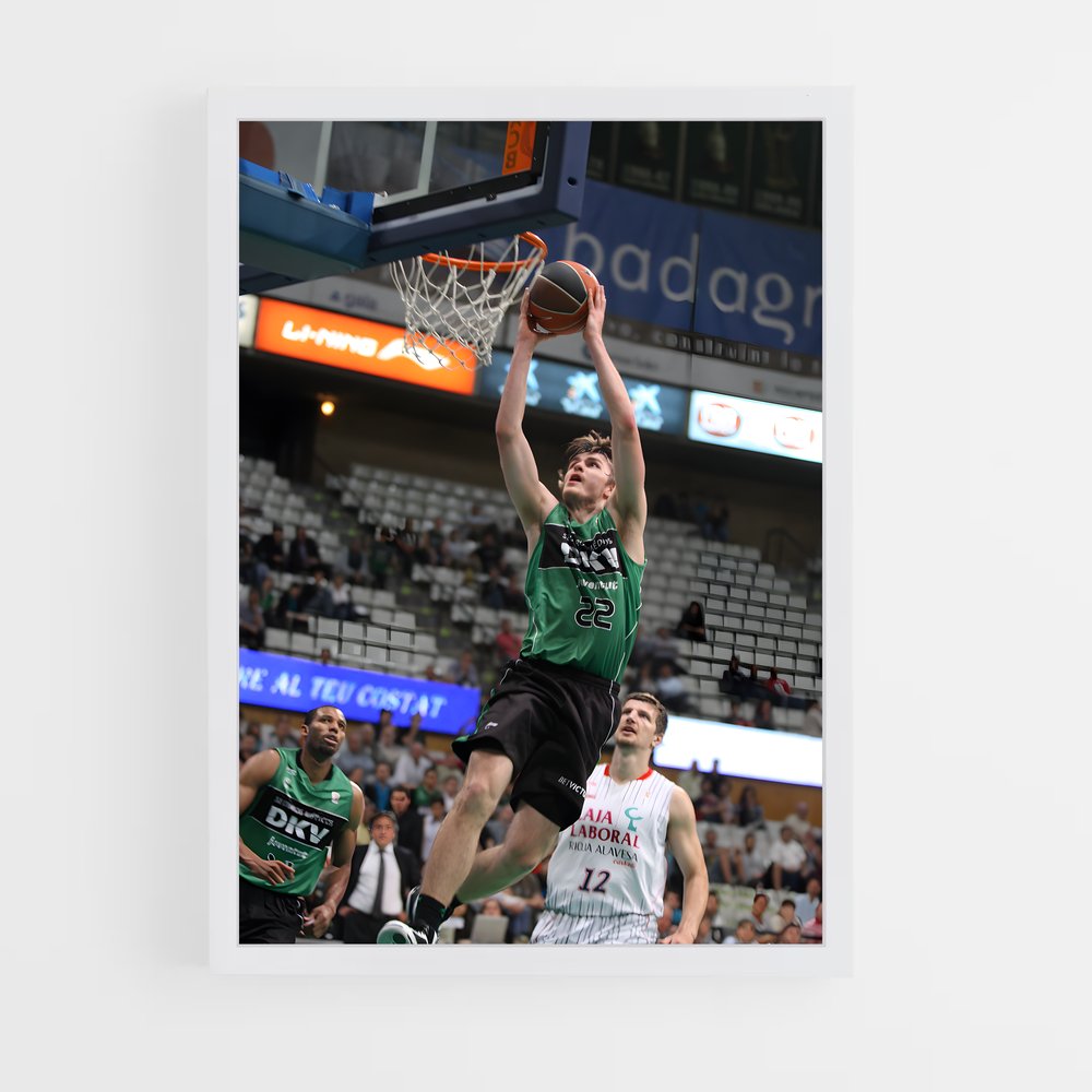 Poster Dunk Émeraude – affiche Basketball (vue 3)
